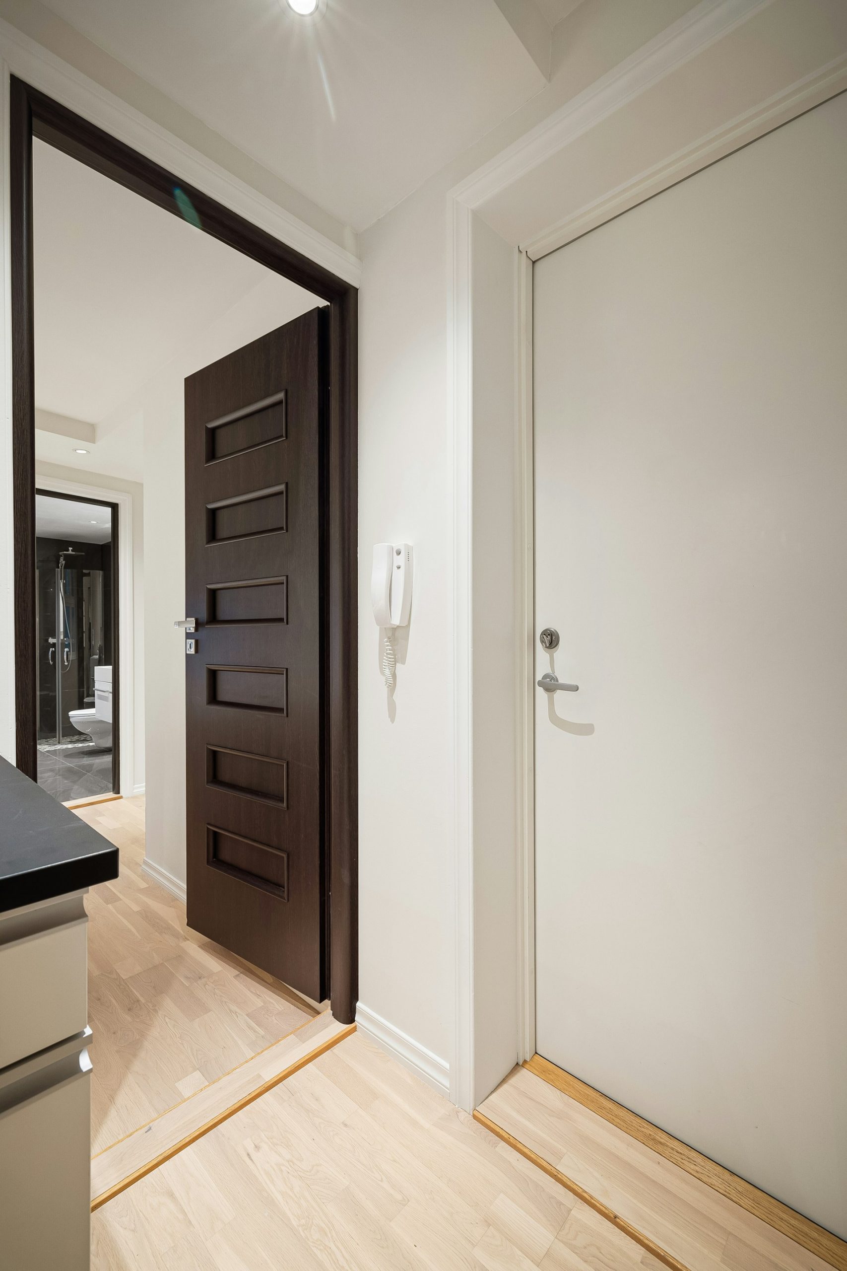 Dark timber interior details featuring wenge and ebony wood finishes
