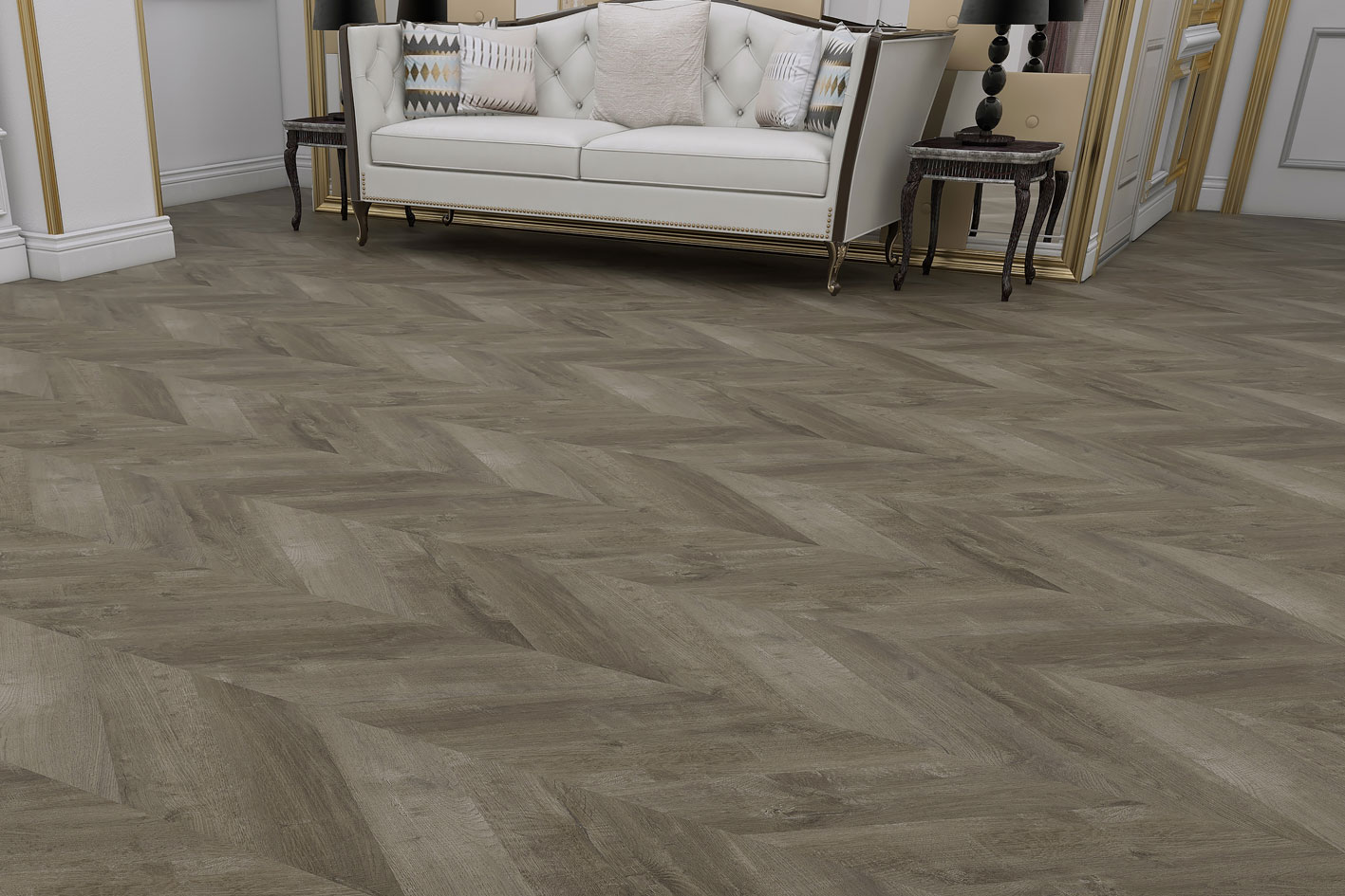 Stunning open-plan interior with premium flooring throughout connecting living and dining spaces